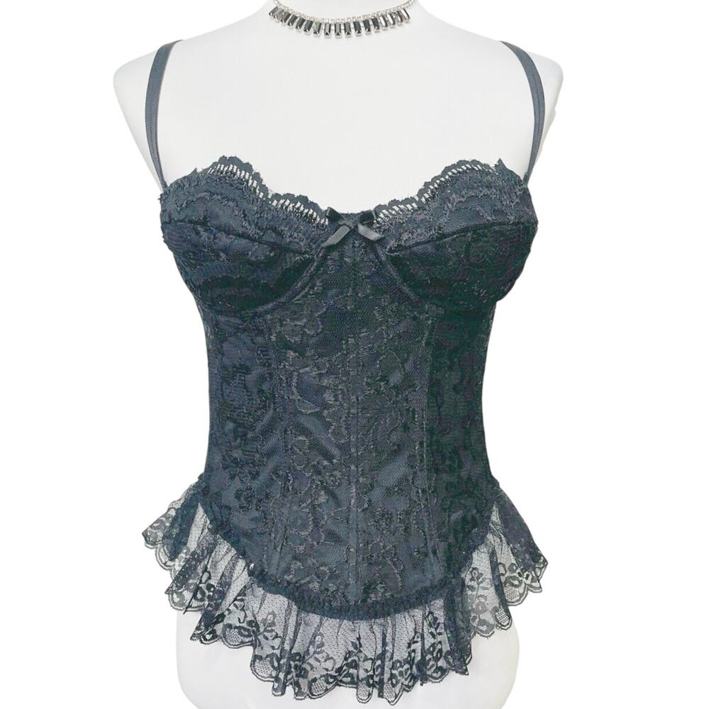 VGUC – Escante x Andrea Kristoff Black Lace Convertible Corset